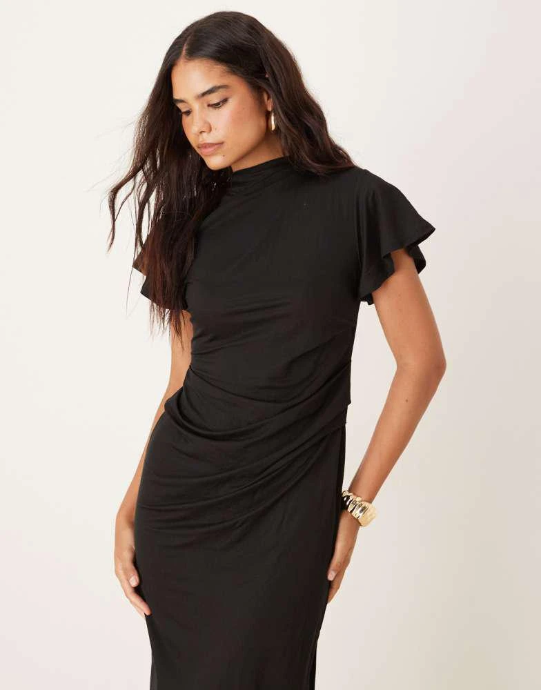 angel sleeve black dress Tilly Black Angel Sleeve Sweetheart Dress – Scarlett & Jo main image 0
