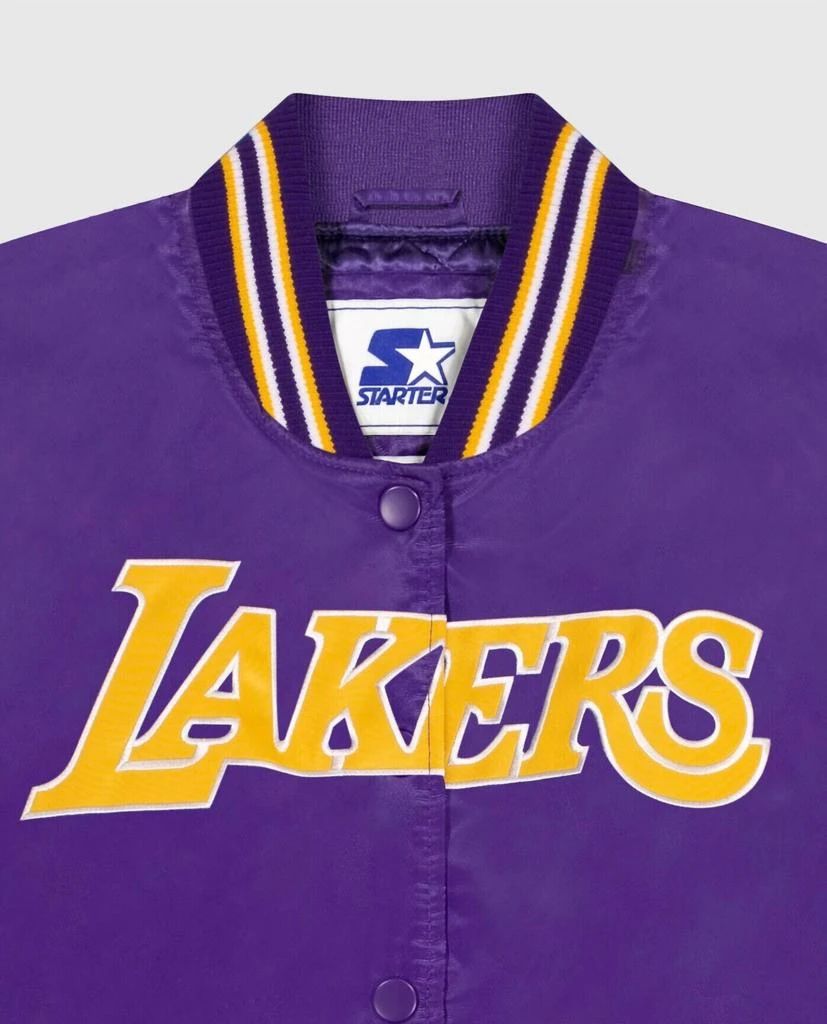 Starter Starter - Women's Los Angeles Lakers Satin Full Snap Jacket 3