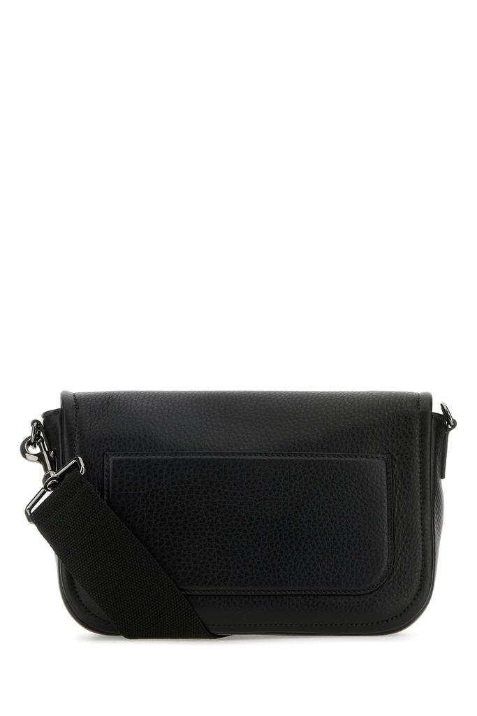 ショルダーバッグ・ポシェット VALENTINO BLACK LEATHER VLOGO CROSSBODY BAG Valentino Garavani Black Leather Vlogo Crossbody Bag