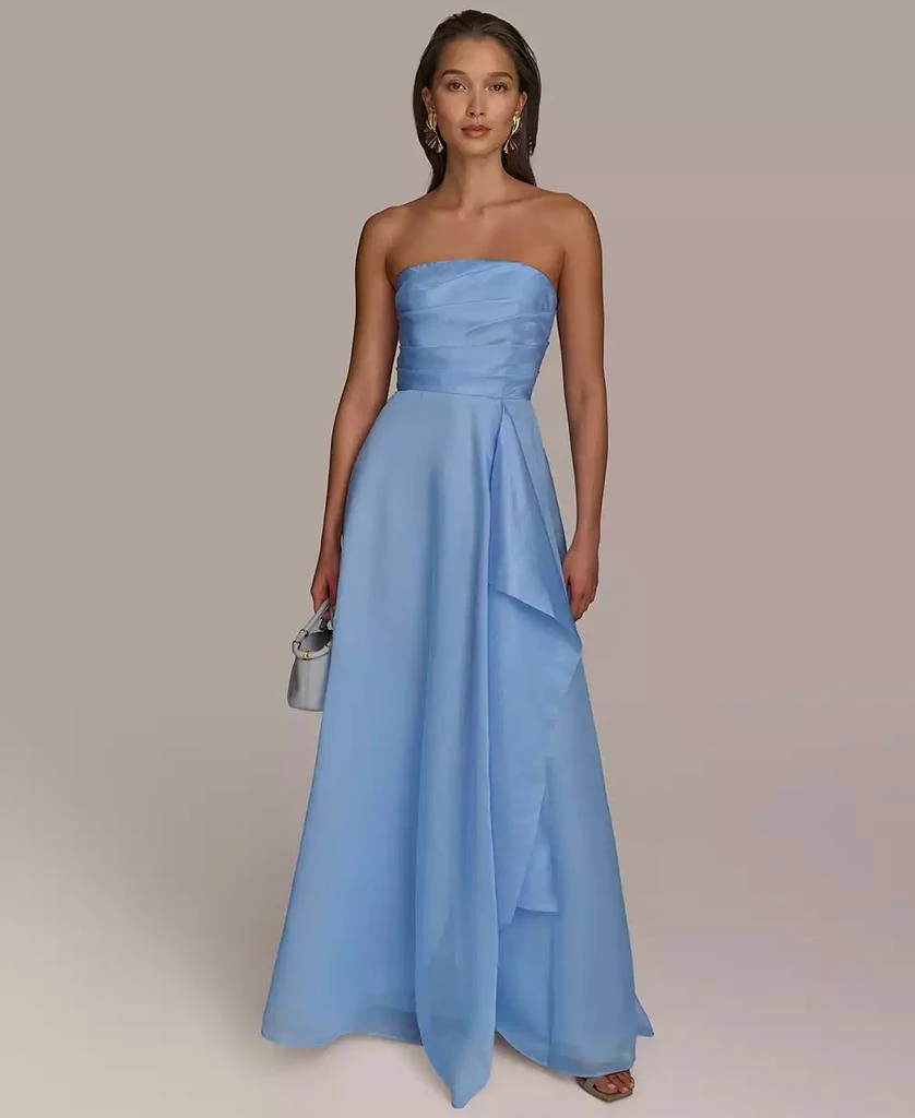 Donna Karan Women's Ruched Strapless Gown 1