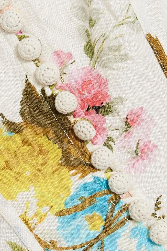 Zimmermann Floral-print linen mini dress 4