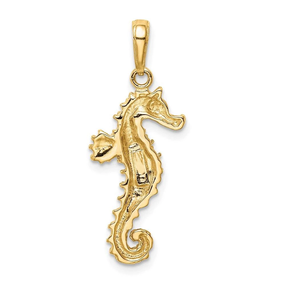 Diamond2Deal 10k Yellow Gold Seahorse Pendant 4