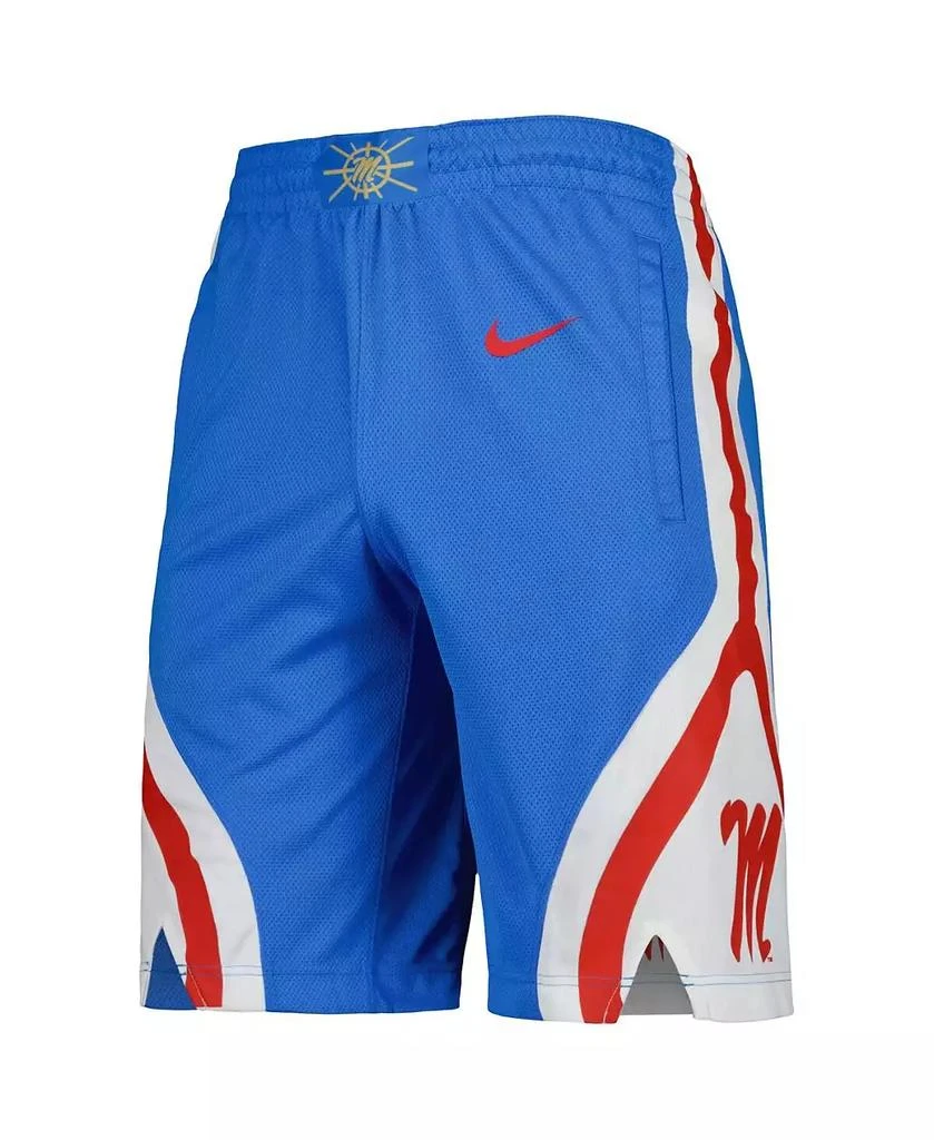 NIKE Men's Powder Blue Ole Miss Rebels Replica Performance Basketball Shorts 2