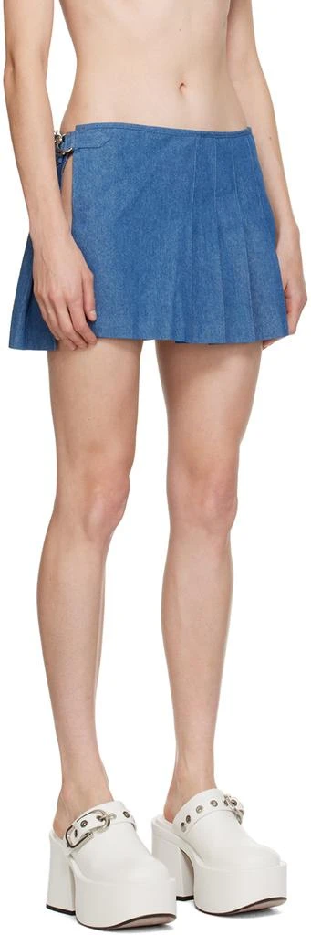 Anna Sui Blue Safety Pin Denim Miniskirt 2