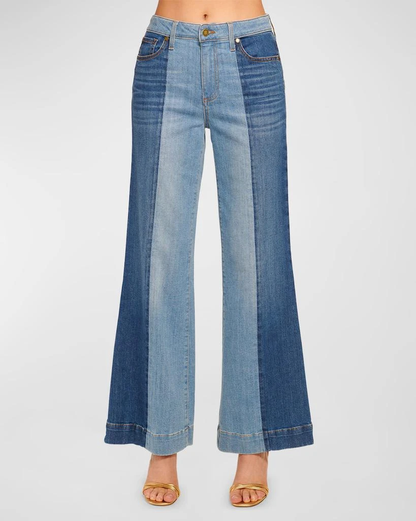 Ramy Brook Vinnie Two-Tone Denim Jeans 1