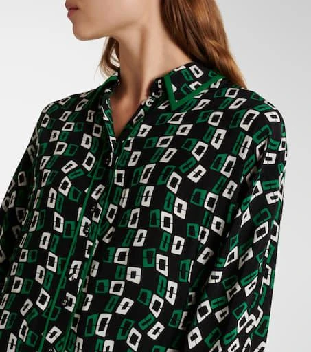 Diane von Furstenberg Alona printed crêpe shirt 4