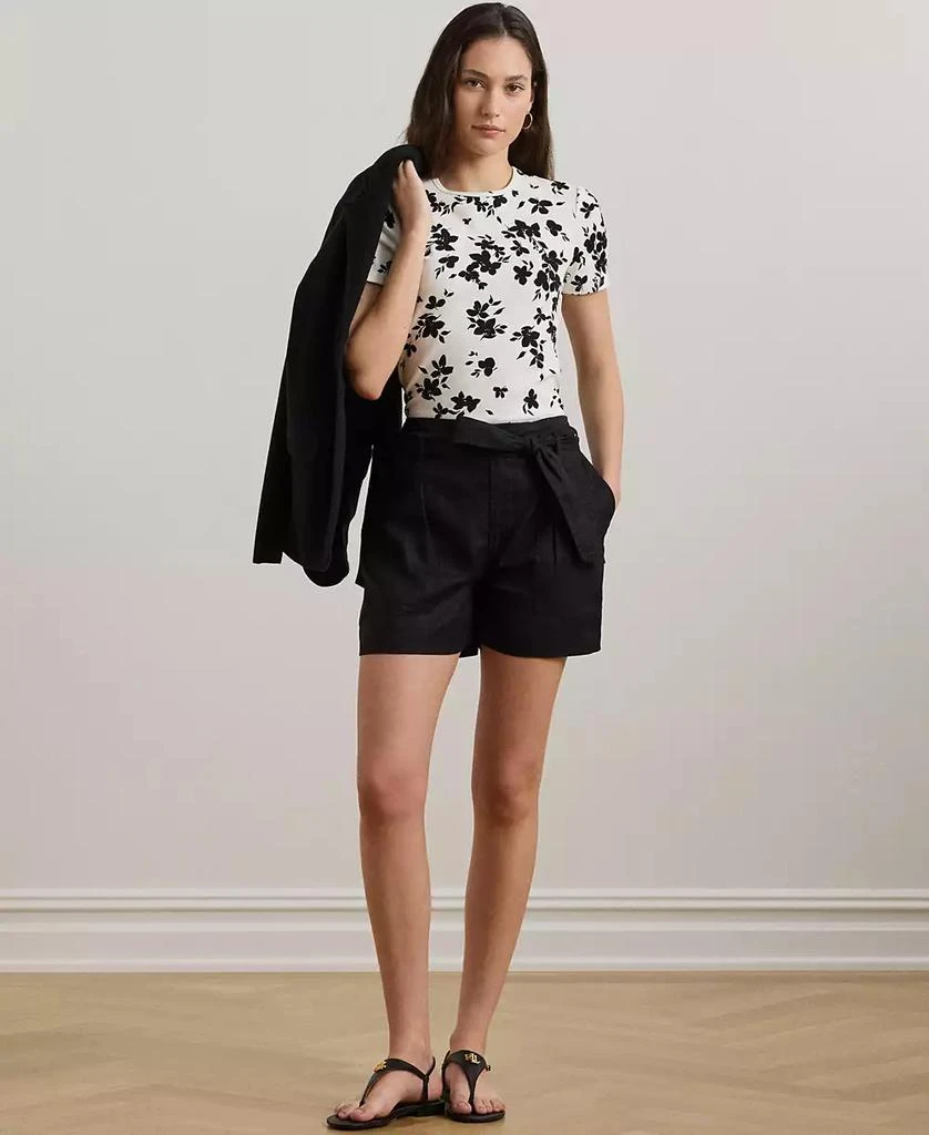 Ralph Lauren Women's Floral Stretch Cotton Crewneck Tee 4