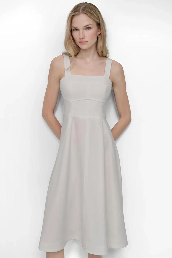 DKNY FIT & FLARE SEAMED DRESS 4