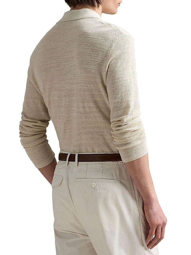 Ralph Lauren Textured Cotton-Linen Shirt Sweater 4