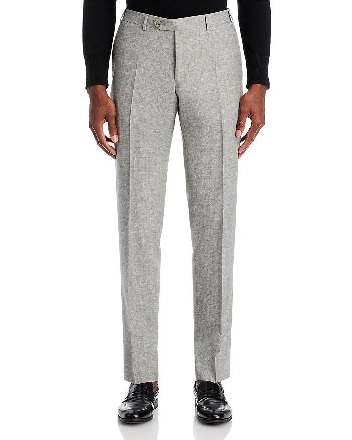 Canali Capri Mélange Solid Slim Fit Dress Pants 3