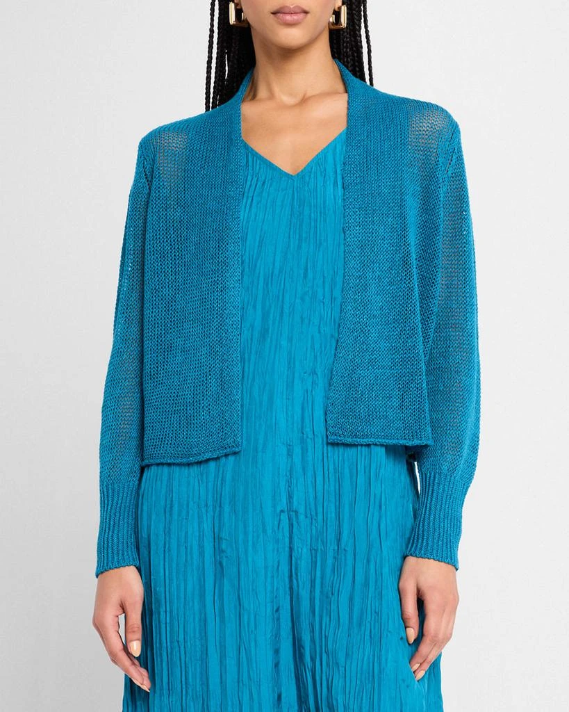 Eileen Fisher Petite Knit Organic Linen-Cotton Cardigan 4