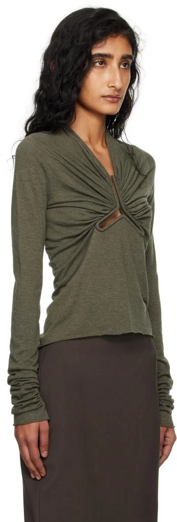 Rick Owens Khaki Concordians Allanah LS T-shirt 2