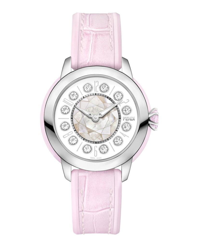 【FENDI】IShine Mother of Pearl Watch レザー ストラップ 38mm Fendi Ishine Mother Of Pearl Watch | ShopSimon
