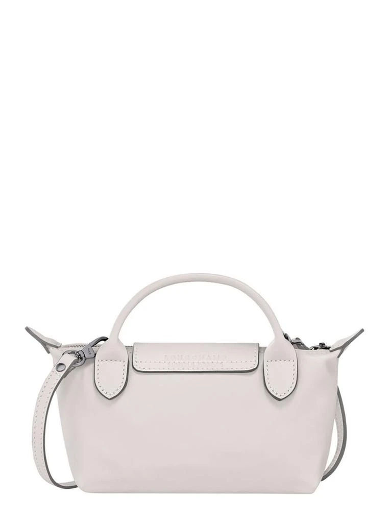 Longchamp 'Le Pliage Xtra' White Handbag With Embossed Logo In Leather Woman 2
