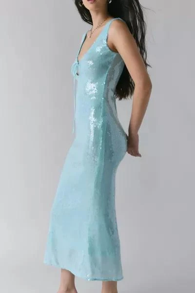 Bardot Bardot Isha Sequin Plunge Tie-Front Midi Dress 3