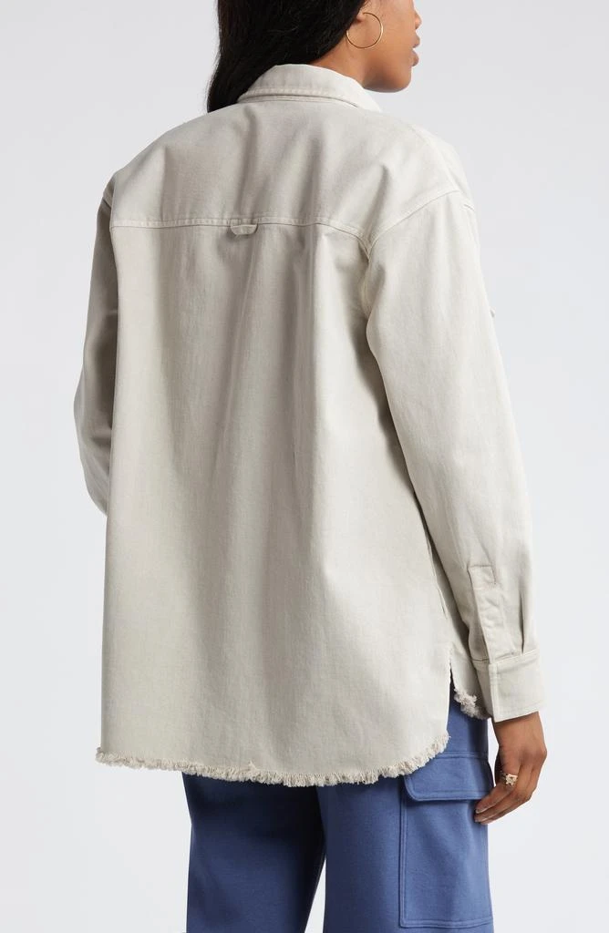 BP. Frayed Oversize Twill Workwear Shirt 3