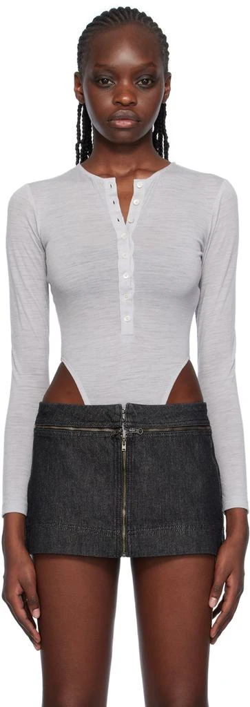 Miaou Gray Carrie Bodysuit 1