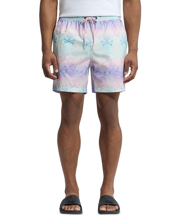 Psycho Bunny Forster Bunny Printed 5.75" Swim Trunks