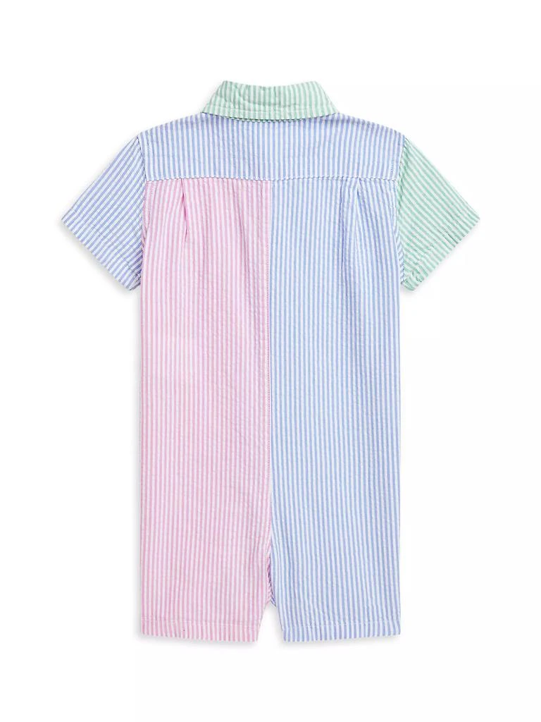 Ralph Lauren Baby Boy's Colorblocked Seersucker Romper 2