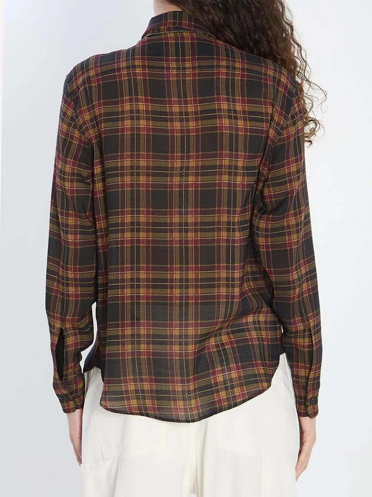 Yves Saint Laurent Saint Laurent Cassandre Lavallière Tartan Shirt 2