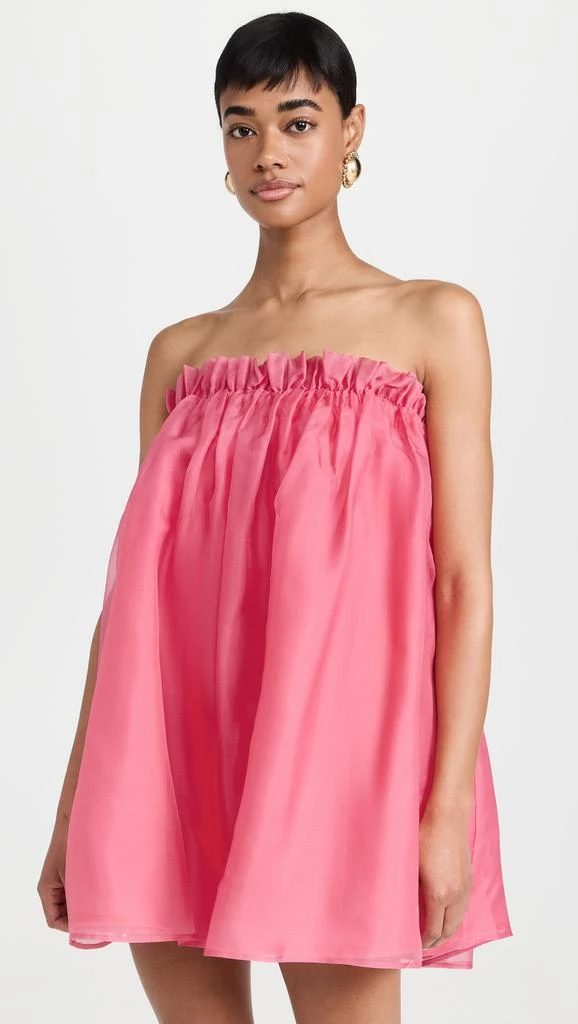 CAROLINE CONSTAS Martina Strapless Baby Doll Mini Dress 2