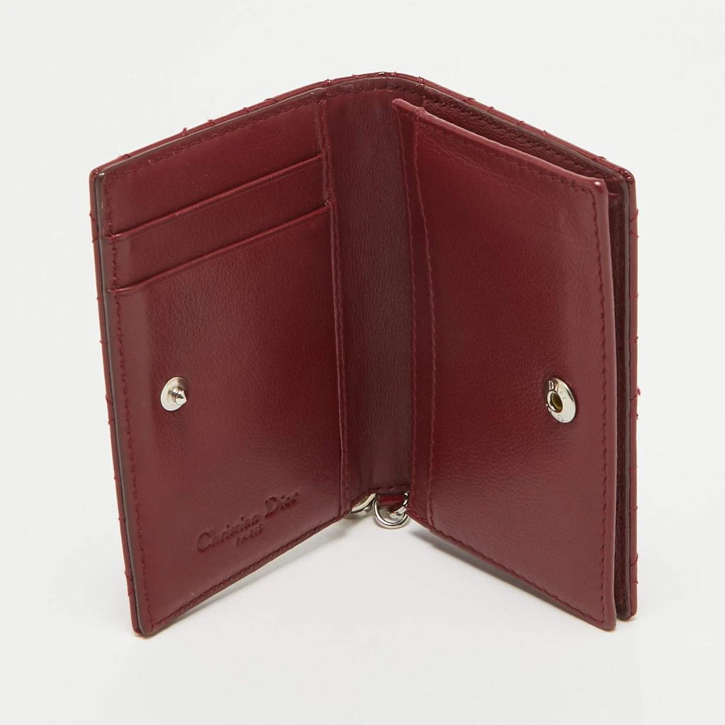 Dior Dior Red Cannage Patent Leather Lady Dior Flap Card Holder 2