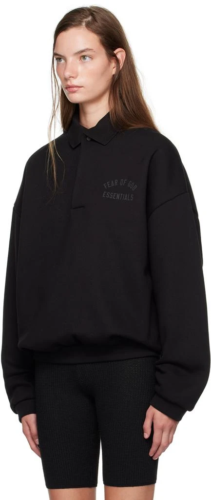 Essentials Black Single-Button Polo 4