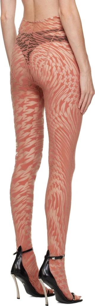 Mugler Pink Flocked Leggings 3