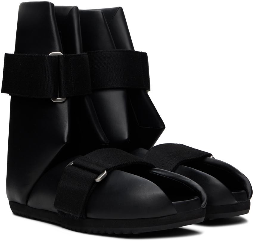 【関税込み】Rick Owens ブラック Splint サンダル Splint Sandal in Black/Black – SVRN