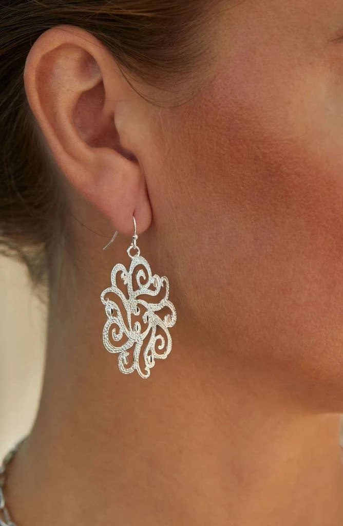 Savvy Cie Jewels Italian Filigree Lace Drop Earrings 2