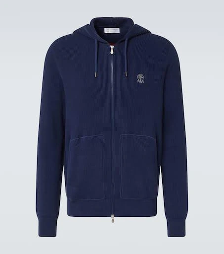 Brunello Cucinelli Zip-up cotton hoodie 1