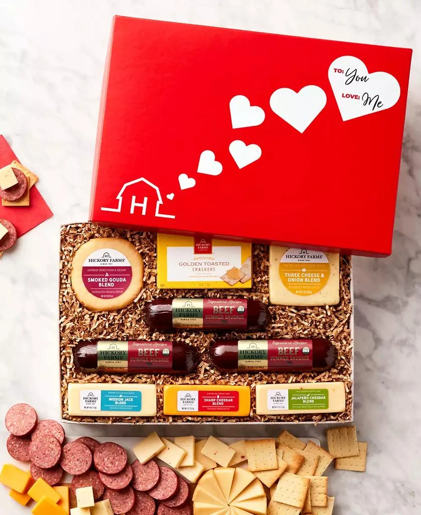 Hickory Farms Deluxe Valentine
s Day Savory Snacks Gift Box, 9 Pieces 2