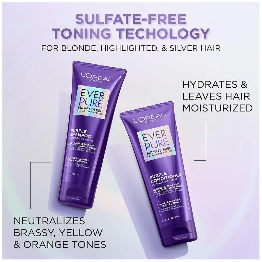 L'Oreal Paris Sulfate Free Purple Shampoo For Blonde Hair 5
