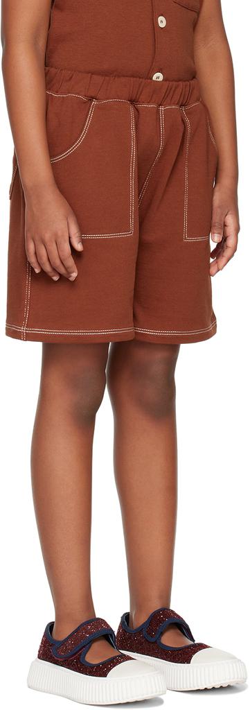 Misha & Puff Kids Brown Camp Shorts