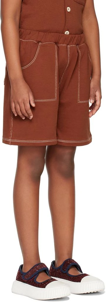 Misha & Puff Kids Brown Camp Shorts 2