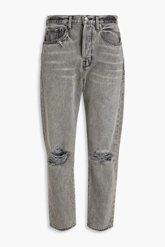 FRAME Le Original cropped distressed mid-rise straight-leg jeans
