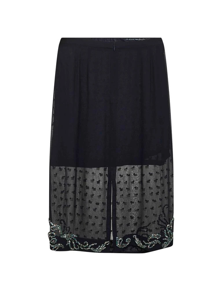 Dries Van Noten Dries Van Noten Embellished Sheer Panelled Midi Skirt 2