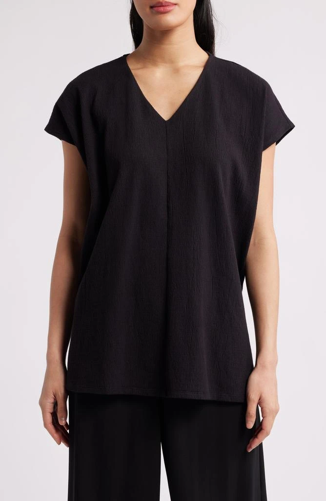 Eileen Fisher Cap Sleeve Boxy Tunic Top