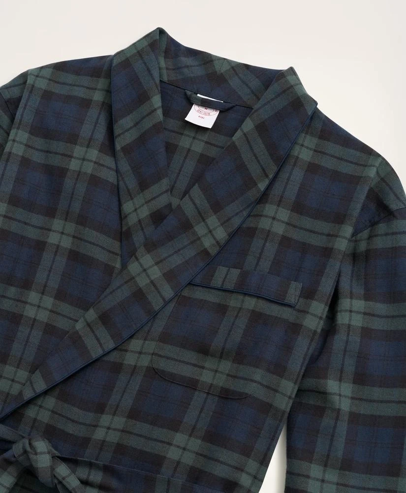 Brooks Brothers Cotton Flannel Black Watch Robe 3