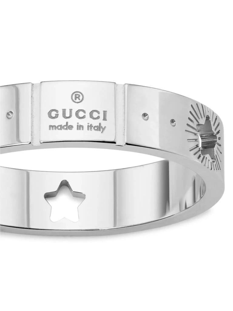 Gucci Icon 18K White Gold Star Detail Ring 3