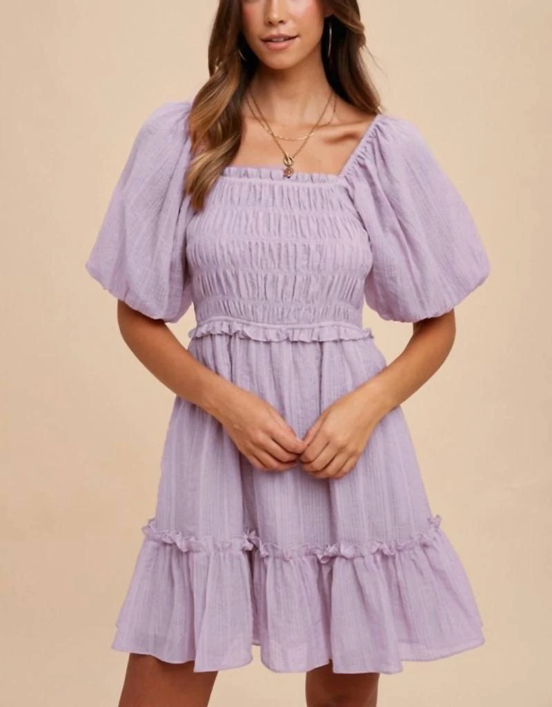 purple mesh mini dress JUSTINA MINI DRESS