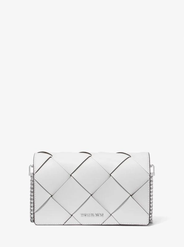 Michael Kors Jet Set Medium Woven Leather Crossbody Bag 1