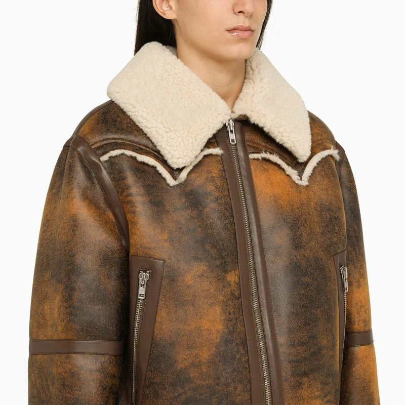 Stand Studio Stand Studio Shaded Sheepskin Effect Jacket 5