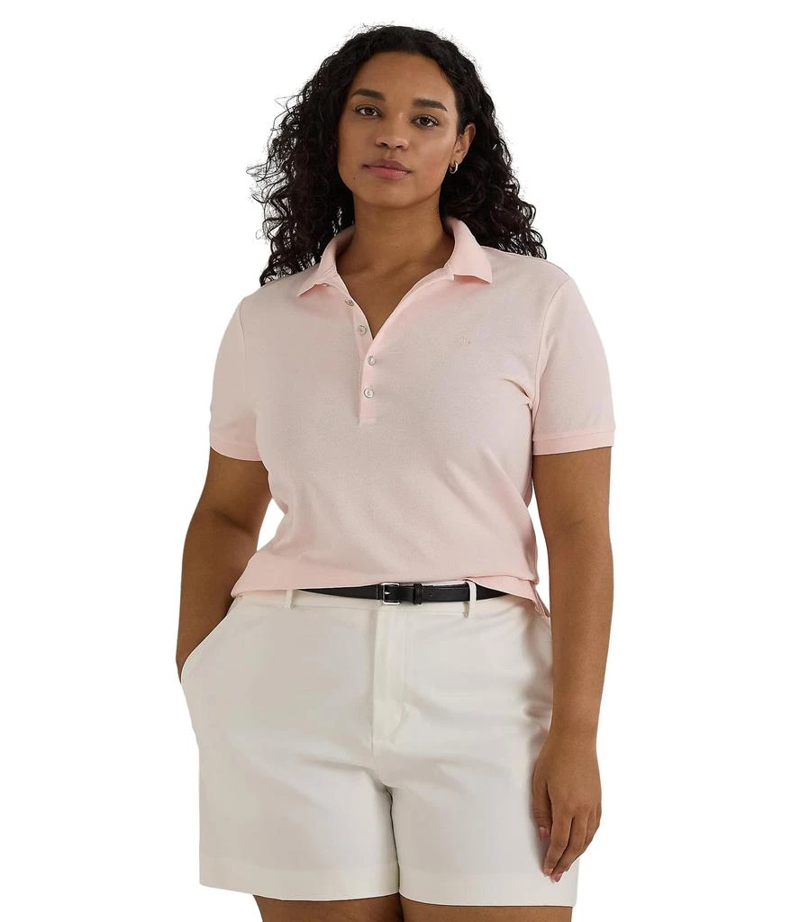 Ralph Lauren Plus-Size Stretch Piqué Polo Shirt 1