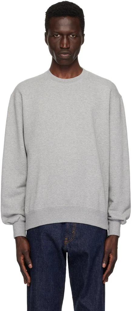 BEAMS PLUS Gray Crew Sweatshirt 1