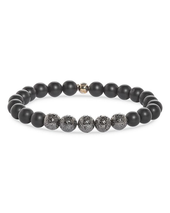 Tateossian Lava & Crystal Beaded Bracelet