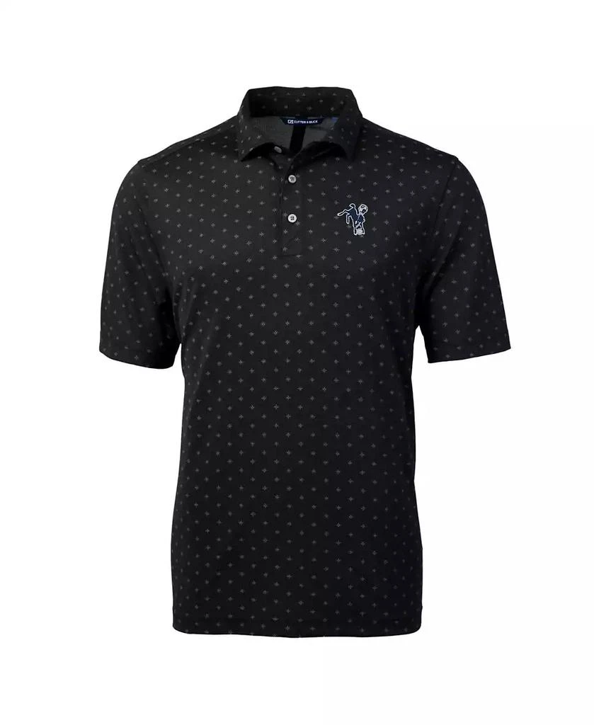 Cutter & Buck Men's Black Indianapolis Colts Throwback Logo Virtue Eco Pique Tile Polo 3