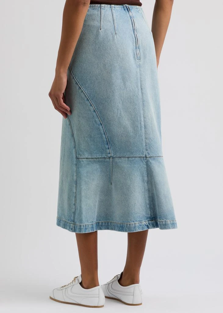 Dries Van Noten Sibyl panelled denim midi skirt 3