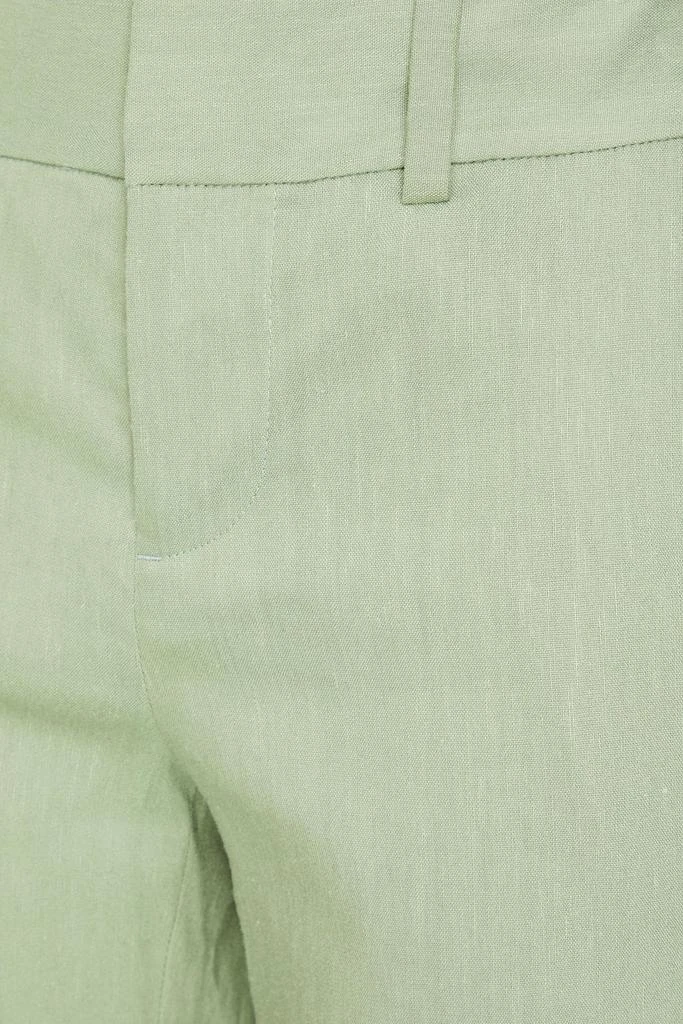 Alice + Olivia Janis cropped linen-blend kick-flare pants 4