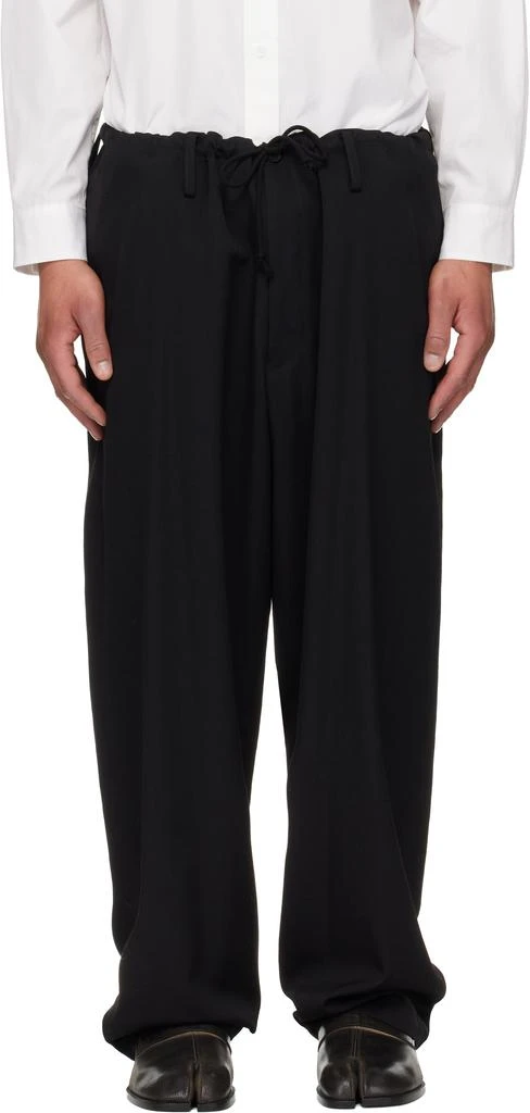YOHJI YAMAMOTO Black New Standard String Trousers
